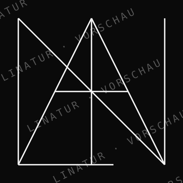 ALINA als geometrisches Fine-Line-Design — Vorschau mit Wasserzeichen