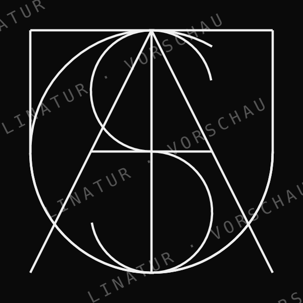 AUGUST als geometrisches Fine-Line-Design — Vorschau mit Wasserzeichen