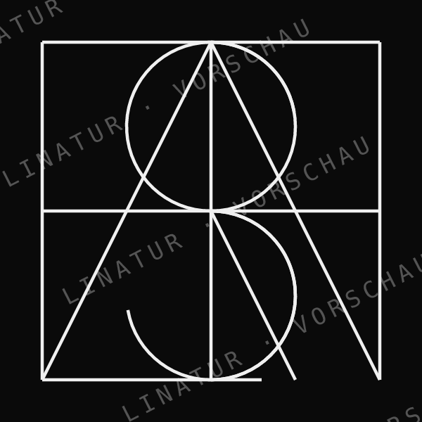 BALTHASAR als geometrisches Fine-Line-Design — Vorschau mit Wasserzeichen