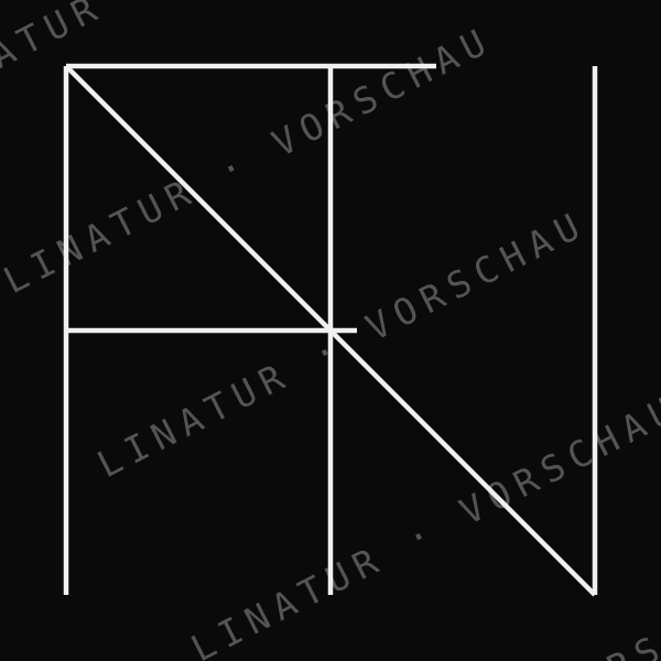 FINN als geometrisches Fine-Line-Design — Vorschau mit Wasserzeichen