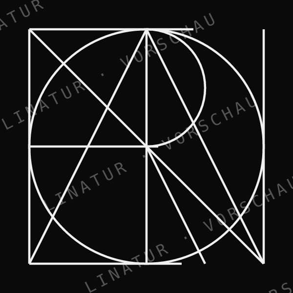 FLORIAN als geometrisches Fine-Line-Design — Vorschau mit Wasserzeichen