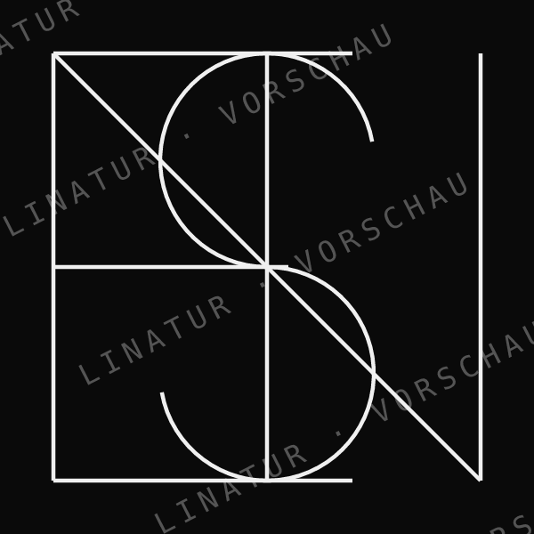 INES als geometrisches Fine-Line-Design — Vorschau mit Wasserzeichen