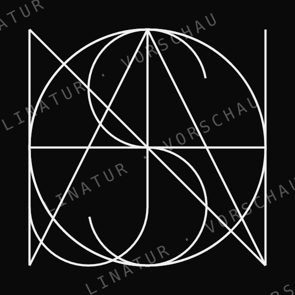 JANOSCH als geometrisches Fine-Line-Design — Vorschau mit Wasserzeichen