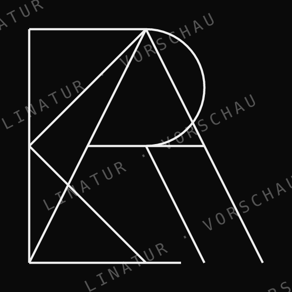 KLARA als geometrisches Fine-Line-Design — Vorschau mit Wasserzeichen