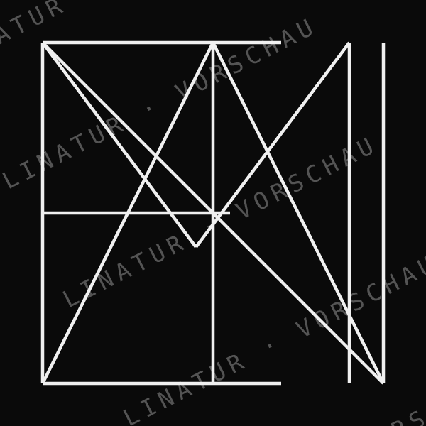 MILENA als geometrisches Fine-Line-Design — Vorschau mit Wasserzeichen