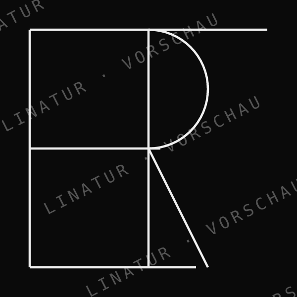 PETER als geometrisches Fine-Line-Design — Vorschau mit Wasserzeichen