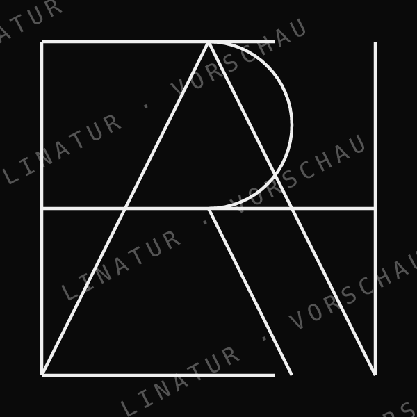 RAPHAEL als geometrisches Fine-Line-Design — Vorschau mit Wasserzeichen