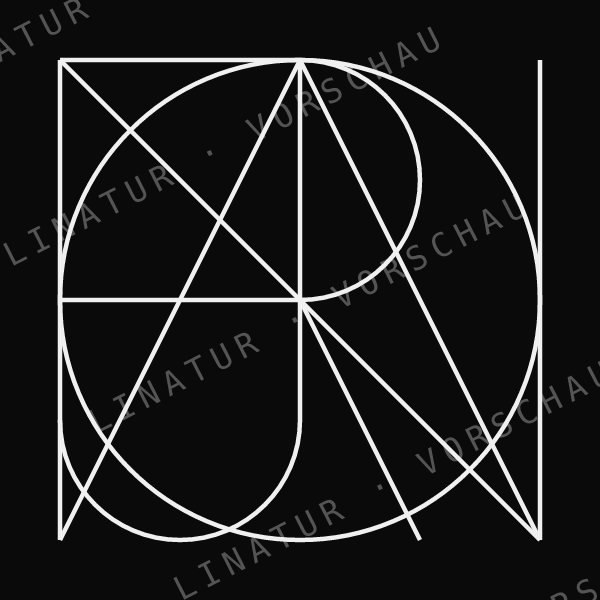RONJA als geometrisches Fine-Line-Design — Vorschau mit Wasserzeichen