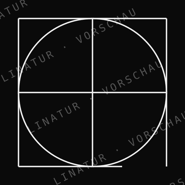 THEO als geometrisches Fine-Line-Design — Vorschau mit Wasserzeichen